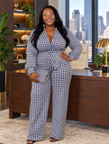 Jessica Houndstooth Jumpsuit