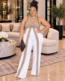 Bow Down Jumpsuit (Taupe)