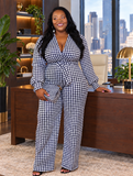 Jessica Houndstooth Jumpsuit