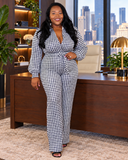 Jessica Houndstooth Jumpsuit