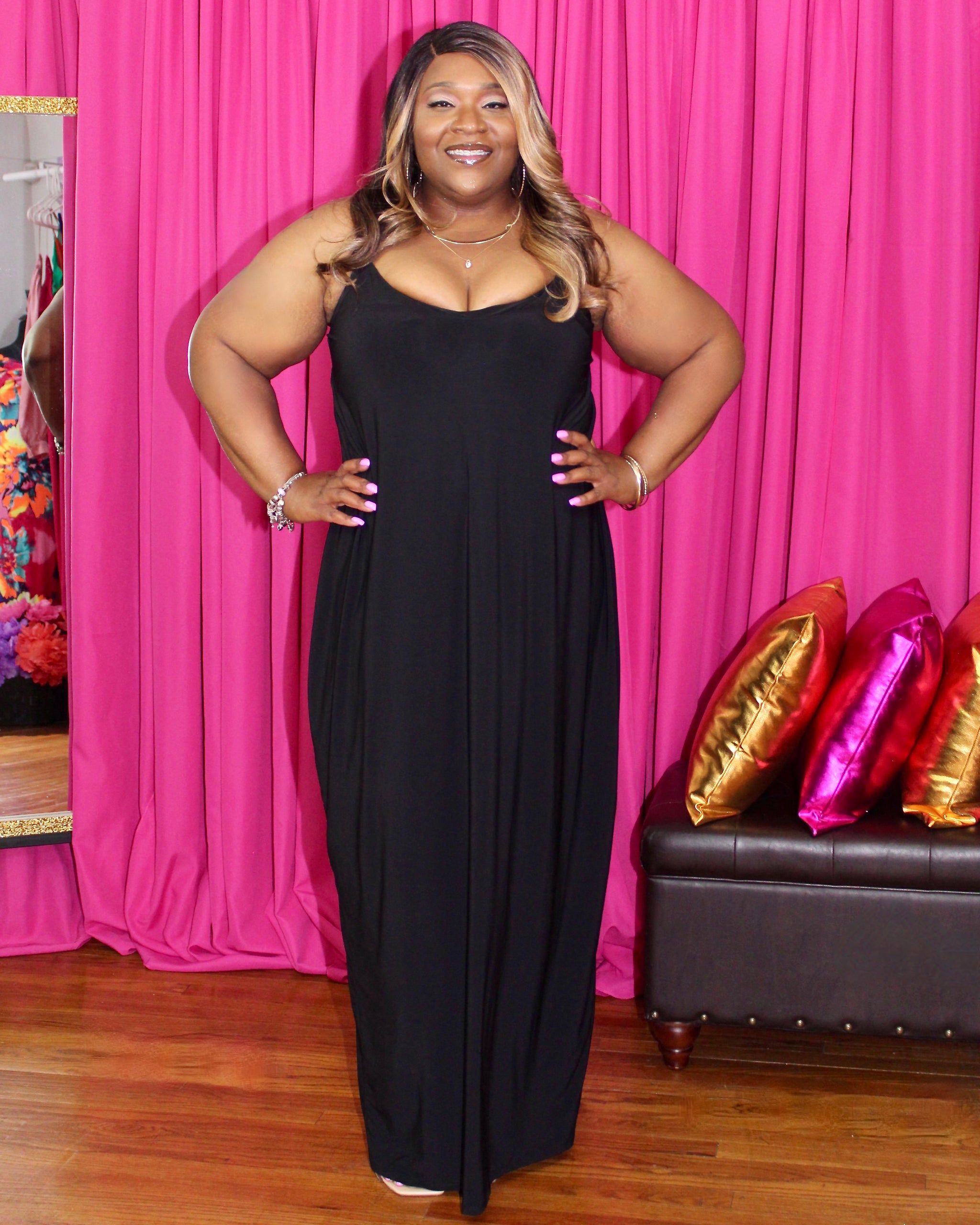 Detail Boutique - Basic Maxi Dress - Black - Plus Size Women Dresses Detail Boutique - Basic Maxi Dress - Black - Plus Size Women Dresses