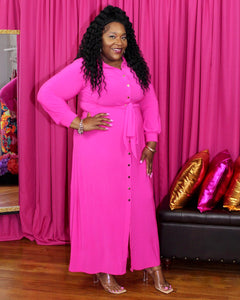 Sade Maxi Dress - Hot Pink