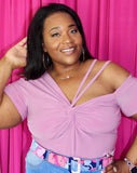 Amara Twist Top - Mauve