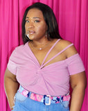 Amara Twist Top - Mauve