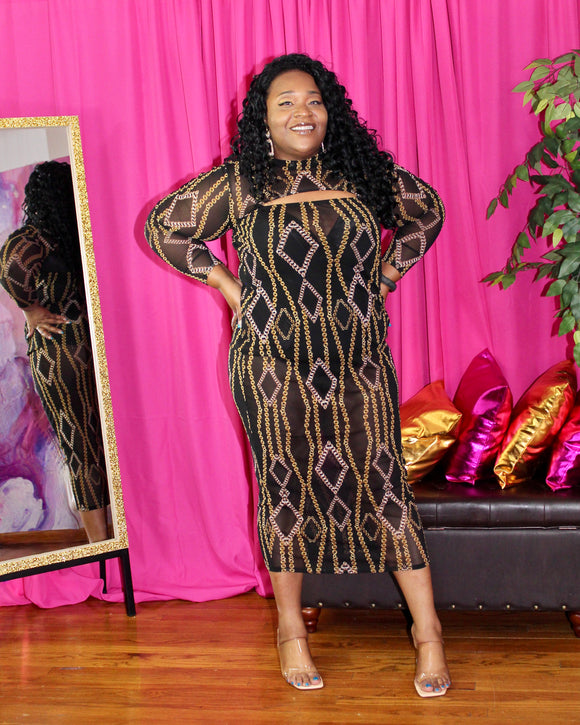 Chain Midi Dress