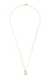CZ stone cherry pendant necklace white/gold dipped.