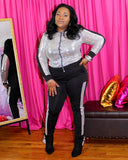 Glam Joggers Suit - Silver