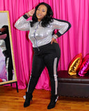 Glam Joggers Suit - Silver