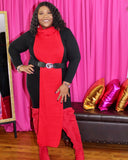 Karlie Maxi Sweater - Red