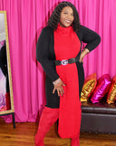Karlie Maxi Sweater - Red