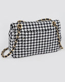 Jessica Houndstooth Shoulder Bag