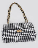 Jessica Houndstooth Shoulder Bag