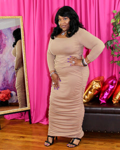 Bonnie Body-Con Dress - Beige