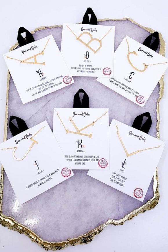 Beautiful18K Gold Dipped lead and nickel Free Brass Initial Pendant. 
