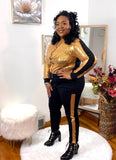 Glam Joggers Suit - Gold