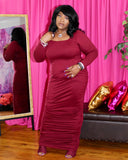Bonnie Body-Con Dress - Burgundy