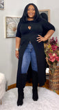 Cross Me Tunic Top - Gold