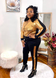 Glam Joggers Suit - Gold