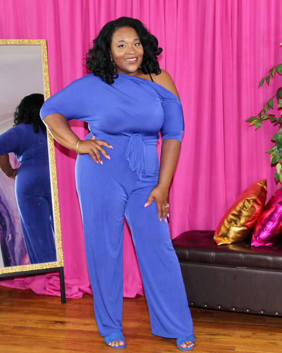 Boss Bae Jumpsuit: Royal Blue